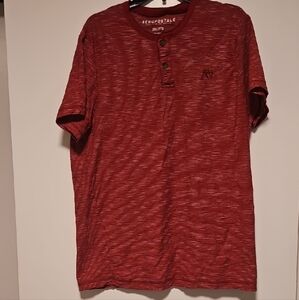 Aeropostale Men's Maroon Henley Tee